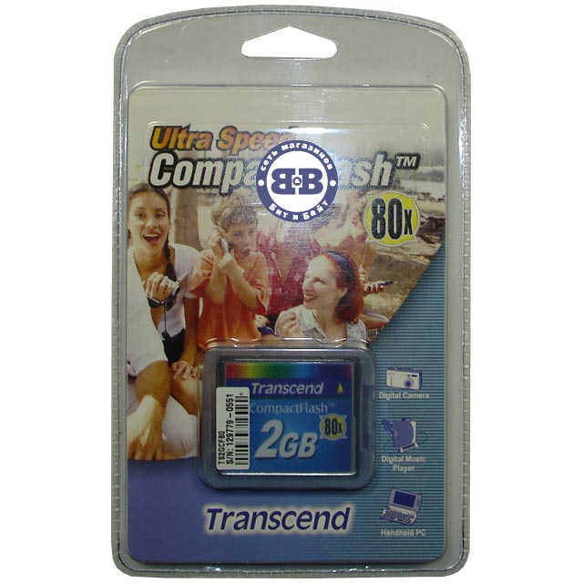 Compact Flash Card 2048Mb Transcend 80x (TS2GCF80) RTL Картинка № 3