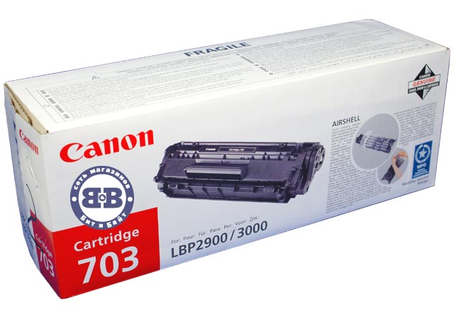 Чёрный картридж для Canon LBP-2900, 3000 703 Картинка № 1