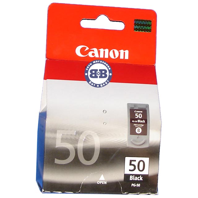 Чёрный картридж для Canon Pixma iP2200, MP150, MP160, MP170, MP180, MP450, MP460 PG-50 22мл. Картинка № 1