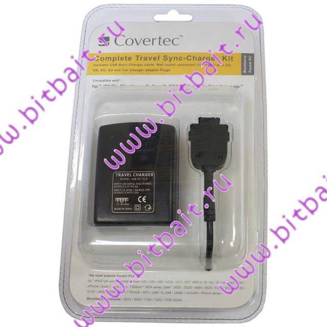 Автомобильная зарядка, зарядка от сети, зарядка от USB, кабель синхронизации Covertec TK05 для большинства КПК и смартфонов Картинка № 1