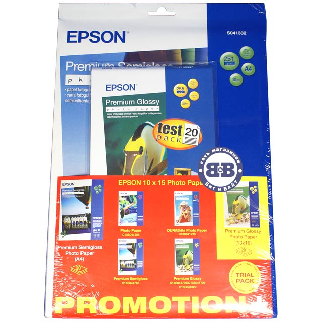 Фотобумага EPSON Premium Semiglossy Photo Paper A4 210x297мм 20 листов S041332BM + бонус Картинка № 1