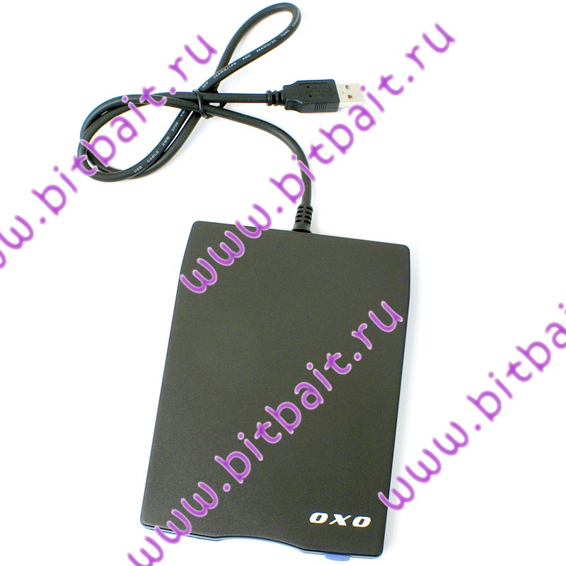 Внешний USB-дисковод для дискет 3,5 дюйма OXO чёрного цвета. FDD ext. USB Картинка № 1