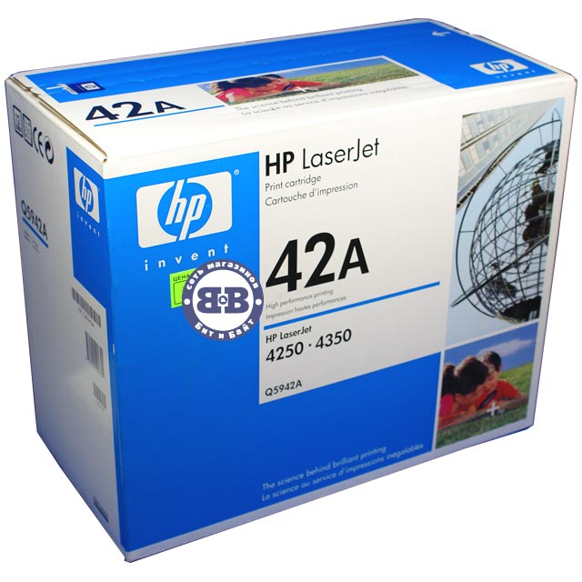 Чёрный картридж для HP LaserJet 4250 серии, 4350 серии (Q5942A) HP 42A Картинка № 1