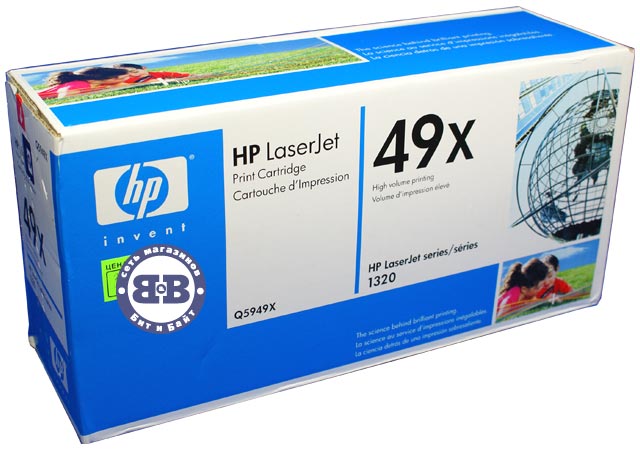 Чёрный картридж для HP LaserJet 1160 серии, 1320 серии (Q5949X) HP 49X Картинка № 1