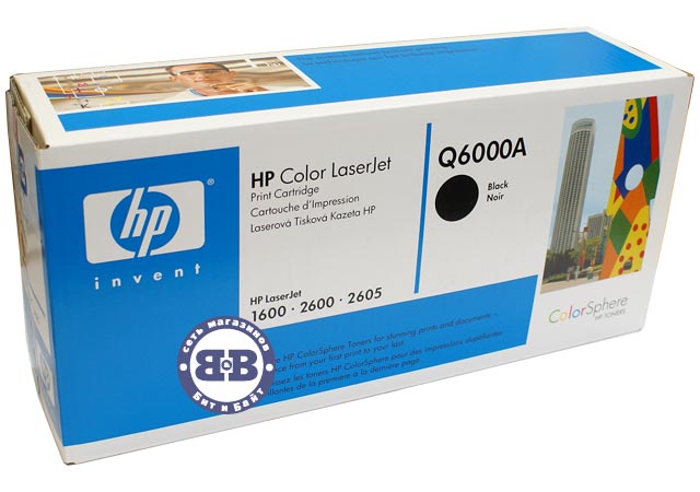 Чёрный картридж для HP Color LaserJet 1600, 2600, 2605, CM1015 (Q6000A) Картинка № 1