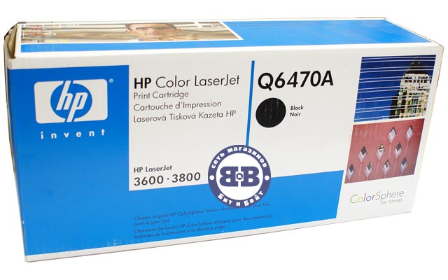 Чёрный картридж для HP Color LaserJet 3600, 3800 серии (Q6470A) Картинка № 1