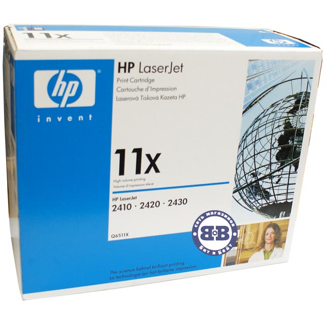Чёрный картридж для HP LaserJet 2400 серии (Q6511X) HP 11X Картинка № 1