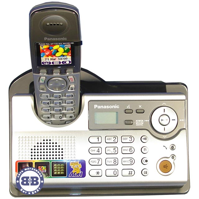 Телефон Panasonic KX-TCD345RUS DECT Silver 345 Картинка № 1