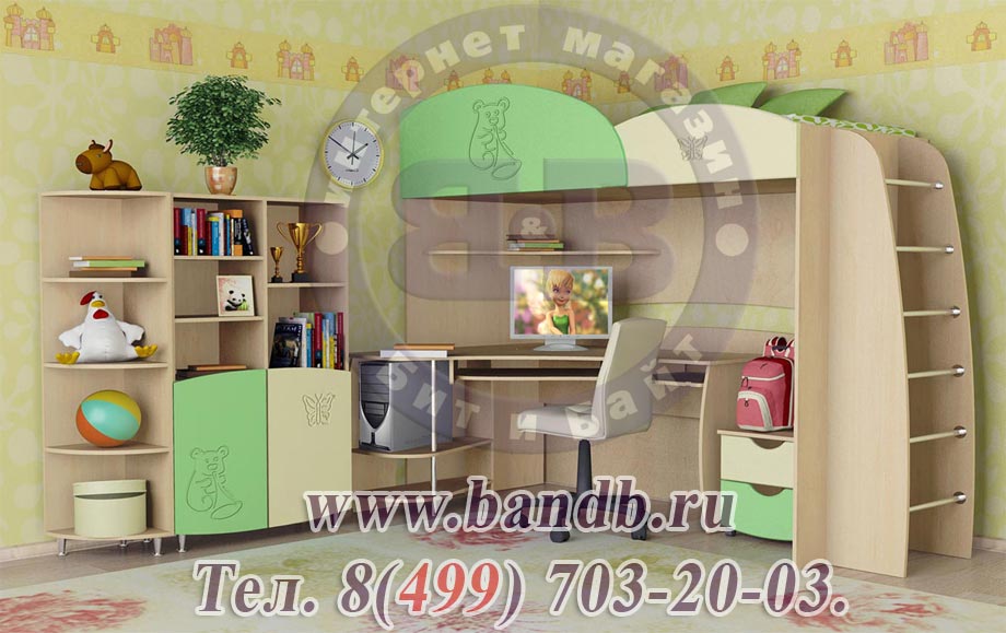 Капитошка ДК-4 Шкаф для книг корпус - клён фасад - ваниль/абрикос Картинка № 4