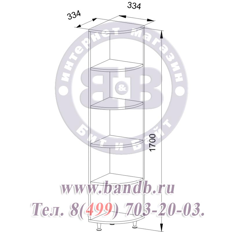 Капитошка ДК-5 Сегмент угловой корпус - клён для ваниль/синий Картинка № 2