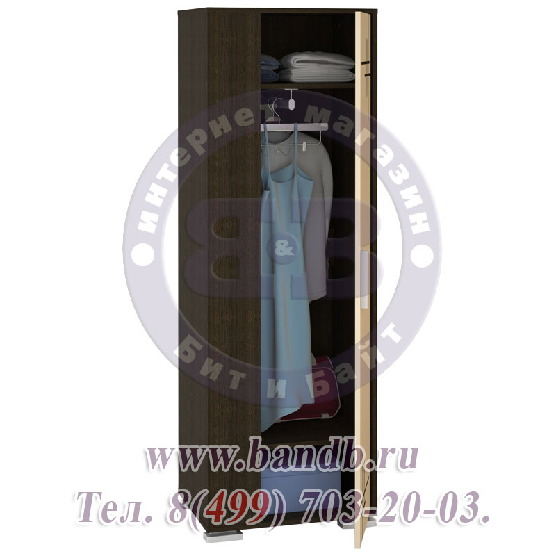 Шкаф с узором Киото-1 912-К-01 цвет венге/дуб молочный Картинка № 2