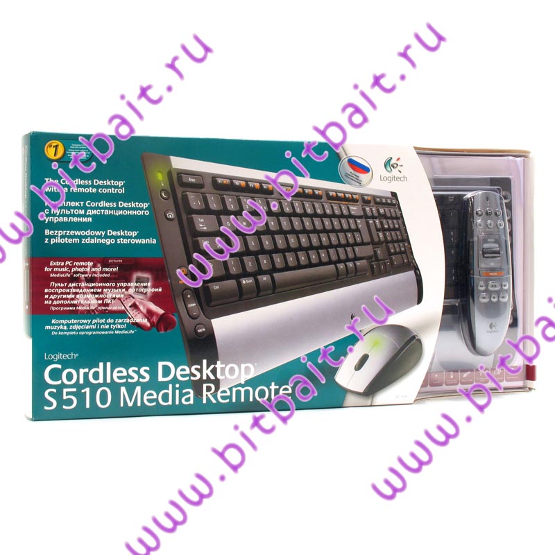 Беспроводные клавиатура и мышь Logitech Cordless Desktop S510 Media Remote 967555-0112 Картинка № 4