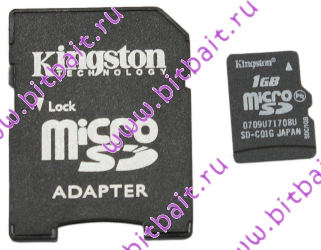 Secure Digital Card 1024Mb Micro-SD Kingston (microSD) Memory Card Картинка № 1