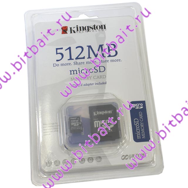 Secure Digital Card 512Mb MicroSD Kingston (microSD) Memory Card Картинка № 3