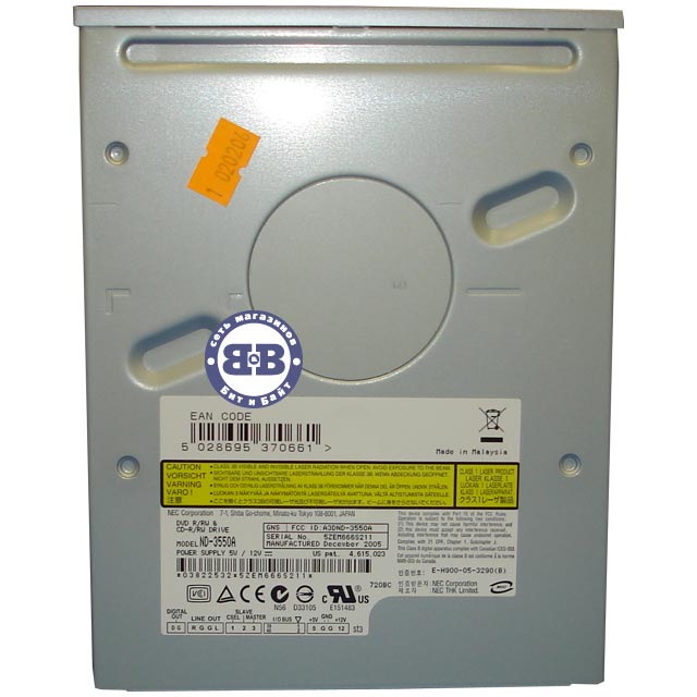 DVD-RW/±RW NEC ND-3550A Silver [double layer] IDE OEM Картинка № 2