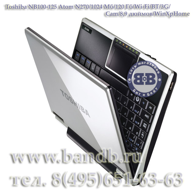 Ноутбук Toshiba NB100-125 Atom N270 / 1024Mб / 160Гб / Wi-Fi / BT / Cam / 8,9 дюймов / WinXPHome Картинка № 10
