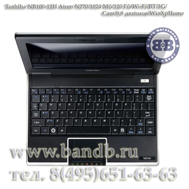 Ноутбук Toshiba NB100-12H Atom N270 / 1024Мб / 120Гб / Wi-Fi / BT / 3G / Cam / 8,9 дюймов / WinXpHome Картинка № 3