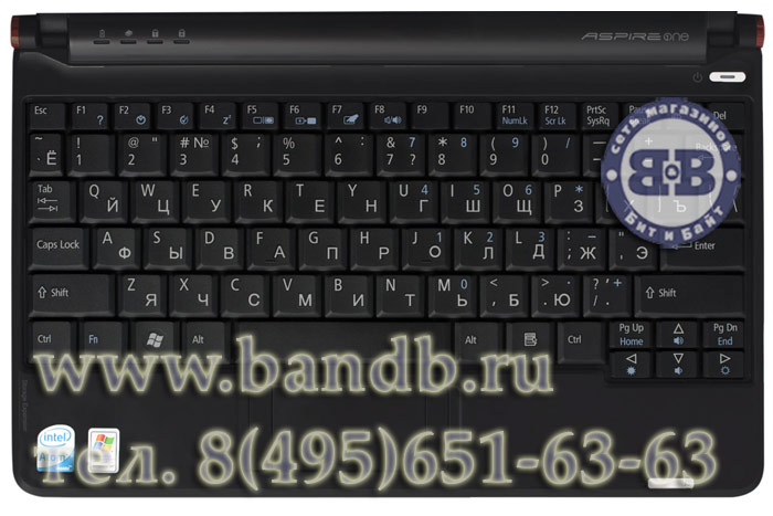 Ноутбук ACER ASPIRE One AOA 150-Bk Black Atom / 1024 Мб / 160 Гб / Intel GMA 950 64 Мб /  Cam / Wi-Fi / 8,9 дюймов WSVGA / WXPH Картинка № 3