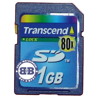 Secure Digital Card 1024Mb Transcend 80x [TS1GSD80] (SD) Memory Card Картинка № 1