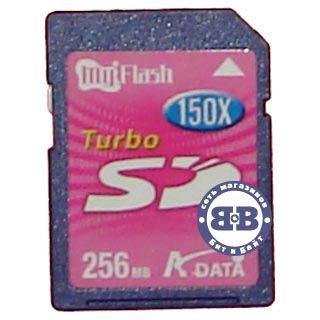 Secure Digital Card 256Mb A-Data 150x Turbo (SD) Memory Card Картинка № 1