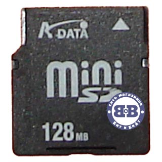 Secure Digital Card 128Mb Mini-SD A-Data 60x (miniSD) Memory Card Картинка № 1