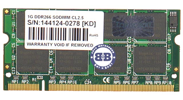 Память для ноутбука DDR 1024Mb PC2100 Transcend Картинка № 1