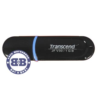 USB Flash RAM 1024Mb USB2.0 Transcend Jetflash V30 Black (TS1GJFV30) Картинка № 1