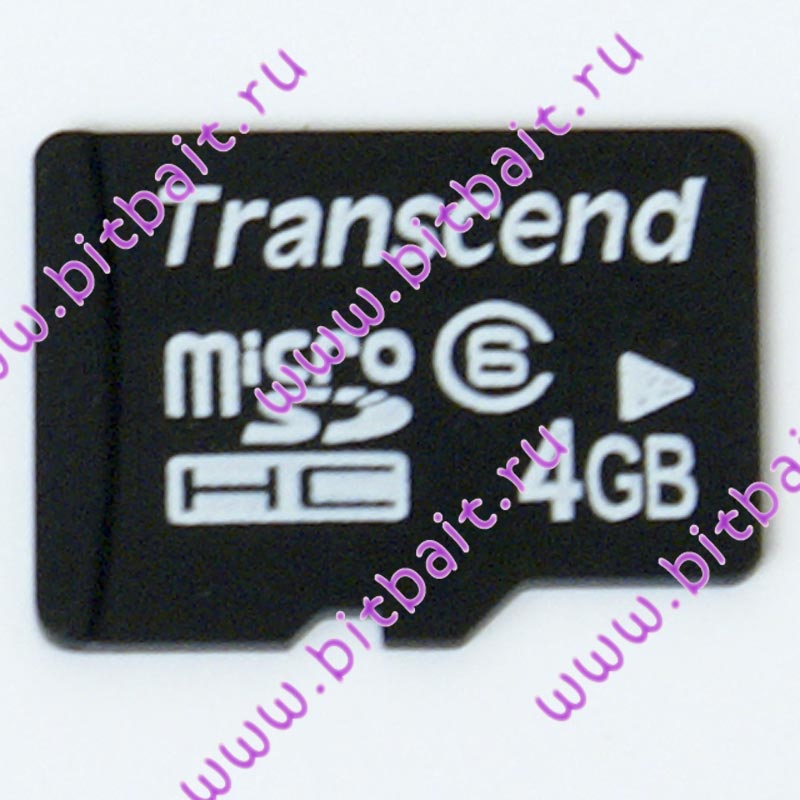 MicroSD 4Gb Transcend TS4GUSDHC6 microSDHC Memory Card Class6 Картинка № 1