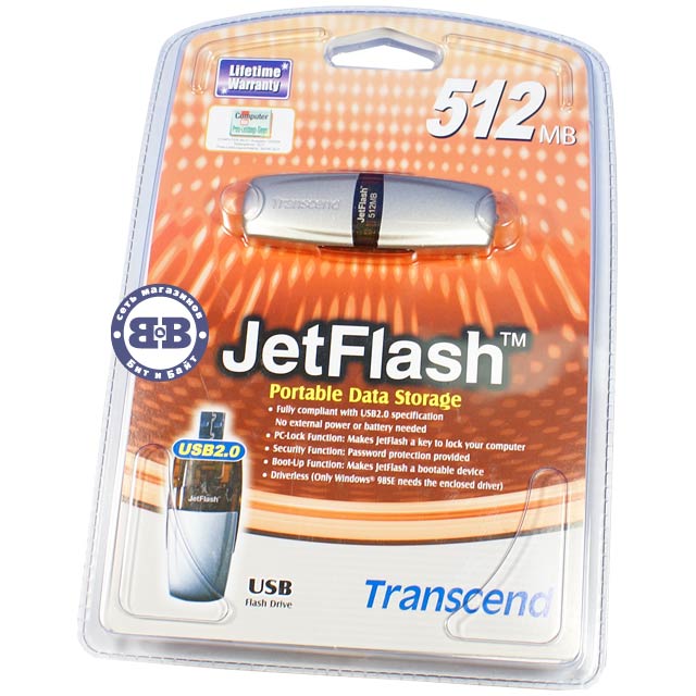USB Flash RAM 512Mb USB2.0 Transcend Jetflash 2A Silver (TS512MJF2A) Картинка № 3