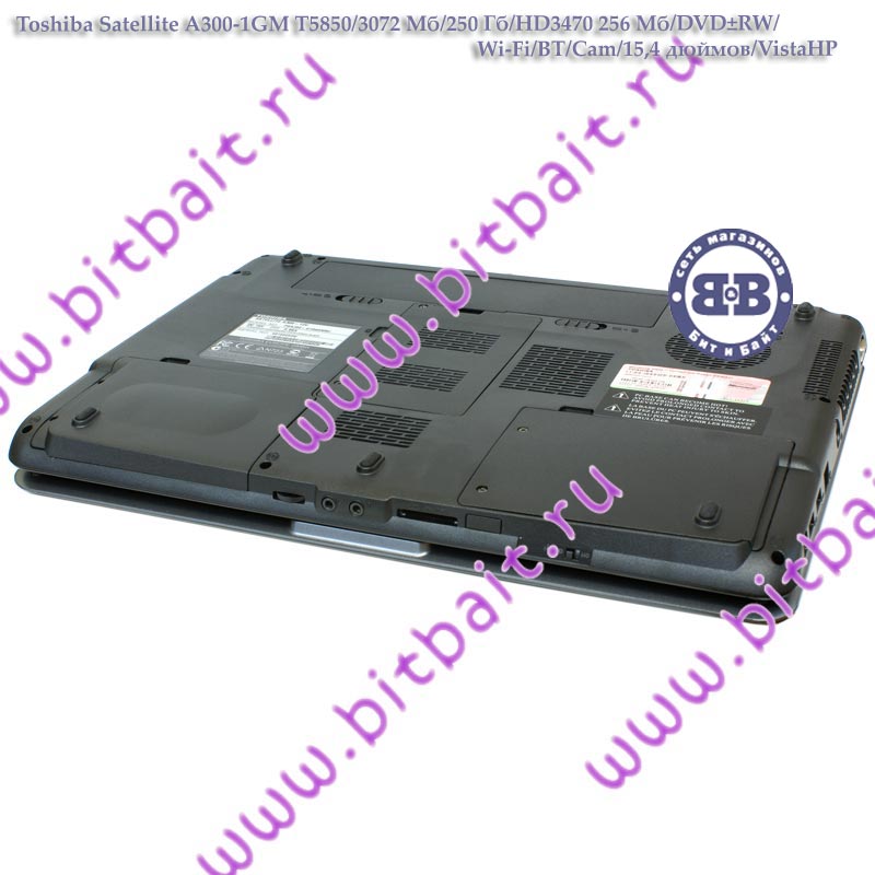 Ноутбук Toshiba Satellite A300-1GM T5850 / 3072Мб / 250Гб / HD3470 256Мб / DVD±RW / Wi-Fi / BT / Cam / 15,4 дюймов / WVistaHP Картинка № 4