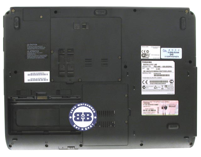 Ноутбук Toshiba Satellite L40-14G CM-530 / 1024Mb / 120Gb / DVD±RW / intel X3100 / Wi-Fi / 15,4 дюйма / WVistaHP Картинка № 5