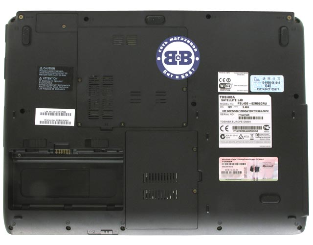 Ноутбук Toshiba Satellite L40-17U2 T2330 / 2048Mb / 160Gb / DVD±RW / intel X3100 358Mb / Wi-Fi / 15,4 дюйма / WVistaHP Картинка № 5