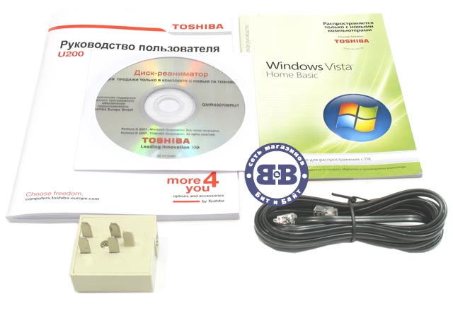 Ноутбук Toshiba Satellite U200-10H T5600 / 1024Mb / 120Gb / DVD±RW / Wi-Fi / BT / 12 дюймов / WVistaHB Картинка № 11