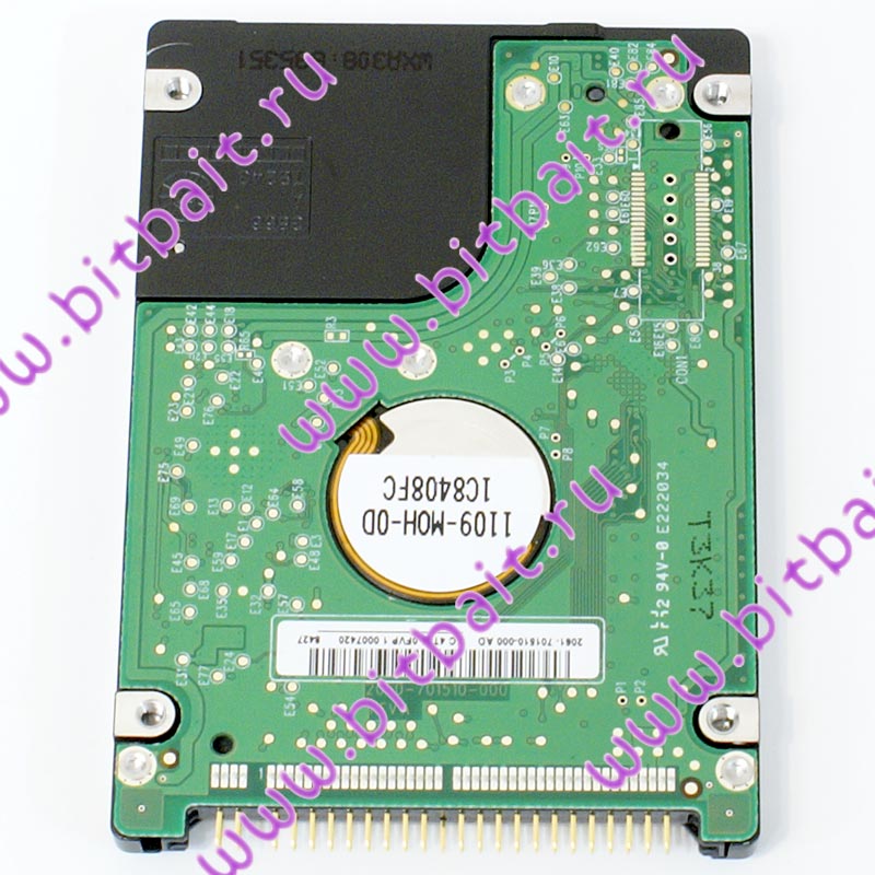 Жёсткий диск для ноутбука HDD Western Digital 80Gb WD800BEVE Scorpio 5400rpm 8Мб IDE 2,5 дюйма Картинка № 2