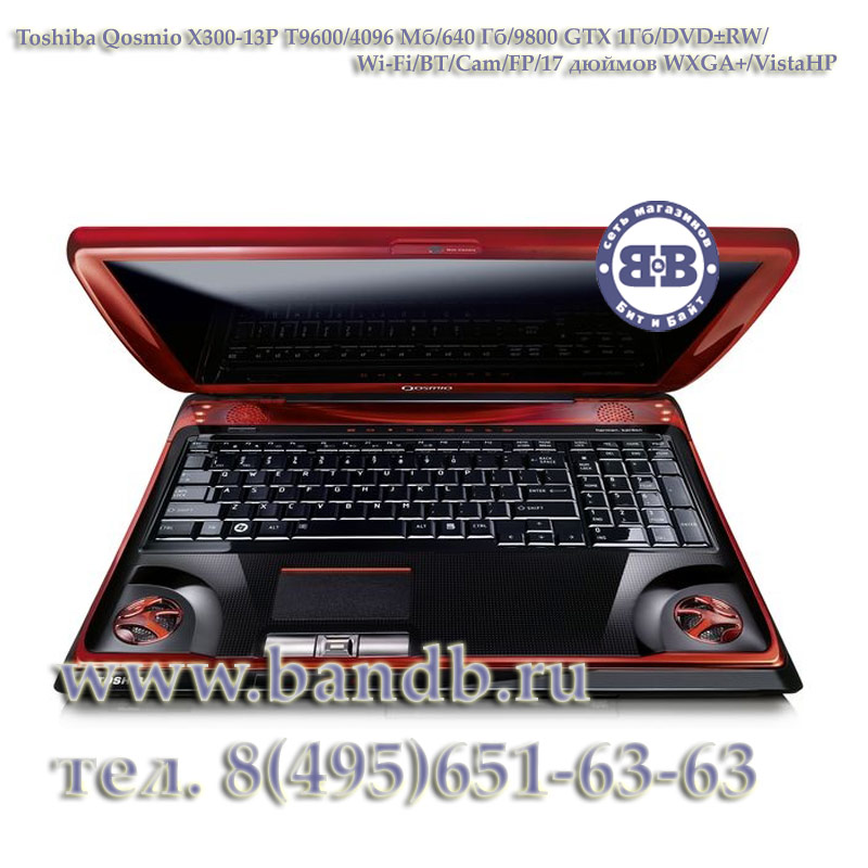 Ноутбук Toshiba Qosmio X300-13P T9600 / 4096Мб / 640Гб / 9800 GTX 1Гб / DVD±RW / Wi-Fi / BT / Cam / FP / 17 дюймов WXGA+ / WVistaHP Картинка № 4