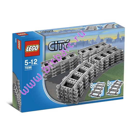 Lego 7896 Прямые и закругленные рельсы Картинка № 3