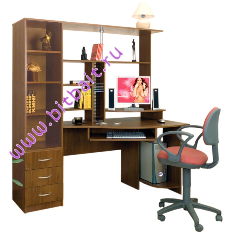 Компьютерный стол угловой Я-СКУ-09 левый цвет орех донской ламинированное ДСП Картинка № 2