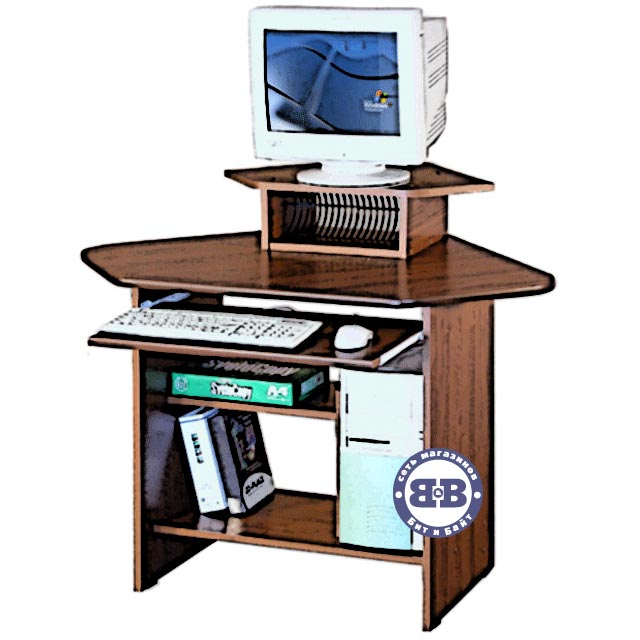 Стол компьютерный Вега-1 цвет миланский орех ламинированное ДСП артикул 5206-00 Картинка № 1