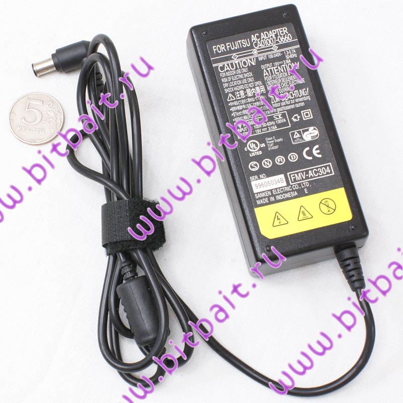 Зарядное устройство #1608003, блок питания для ноутбуков Fujitsu AC Adapter 19V/3.16A Картинка № 1