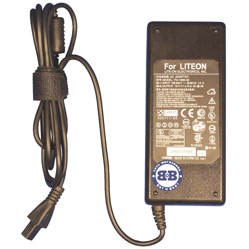 Зарядное устройство #1613003, блок питания для ноутбуков Liteon AC Adapter 19V/4.74A Картинка № 1