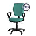 Кресло для работы за компьютером Ультра ткань В27, цвет зелёный, подлокотники Гольф