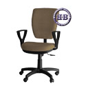 Кресло для работы за компьютером Ультра ткань В28, цвет бежево-коричневый, подлокотники Гольф