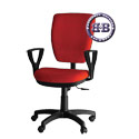 Кресло для работы за компьютером Ультра ткань В9, цвет красно-чёрный, подлокотники Гольф
