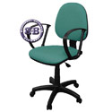 Кресло тканевое компьютерное Фактор-30 ткань В27, цвет зелёный
