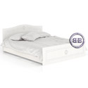 Двуспальная кровать Онега КР-1600 цвет белый спальное место 1600х2000 мм.