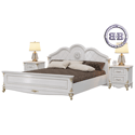 Спальня Да Винчи белая Кровать 1800 с двумя прикроватными тумбочками