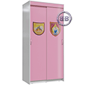 Шкаф-купе Принцесса цвет розовый/белый