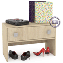 Картинки Тумба для обуви с одним выдвижным ящиком Глория 2 цвет дуб сонома в интернет-магазине Бит и Байт