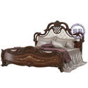 Двуспальная кровать 1800 с мягким изголовьем Грация цвет орех тайский