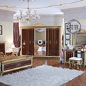 Спальня в классическом стиле Версаль № 2 цвет орех тайский